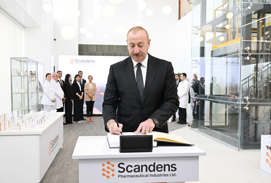 President Ilham Aliyev attends inauguration of pharmaceutical production facility